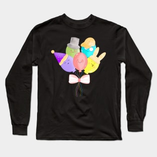 Cute happy balloons Long Sleeve T-Shirt